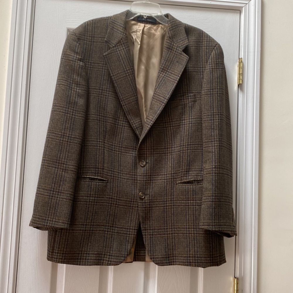 Vintage Chaps Ralph Lauren Men's Plaid Sport Coat / Blazer, 100% Wool, Size 44R